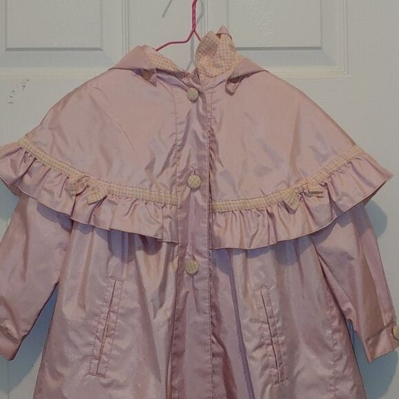 Rothschild pink pea coat with removable hoodSz 4 - Picture 3 of 6